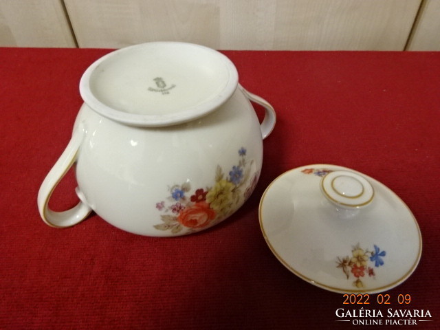 German porcelain sugar bowl, antique, height 10.5 cm. He has! Jókai.