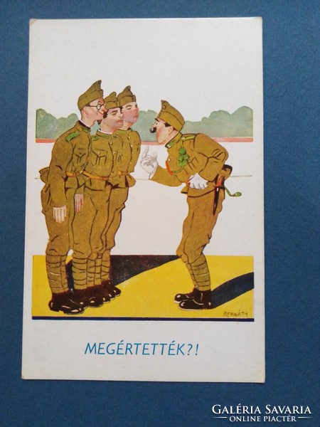 II. világháborús magyar humor - képeslap