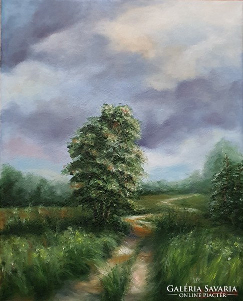 Before the storm, oil painting, 30 cm x 40 cm