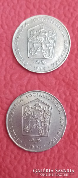 Csehszlovák 2 korona 1974, 1990