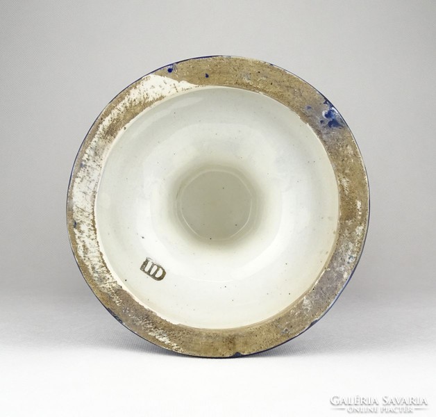 0U738 Régi kobaltkék Altwien porcelán urna váza