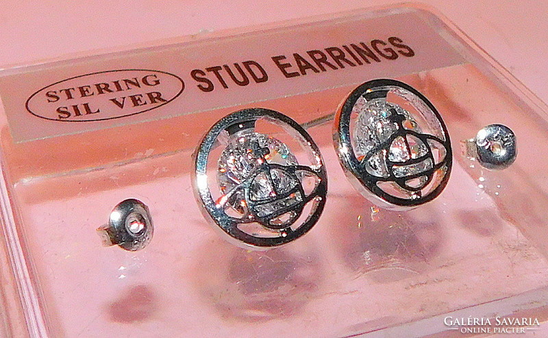 Beautiful sparkling cubic zirconia stone white gold gold filled earrings