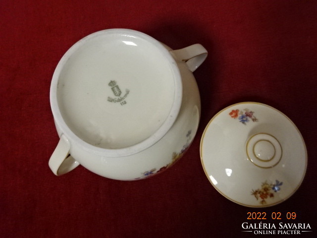 German porcelain sugar bowl, antique, height 10.5 cm. He has! Jókai.