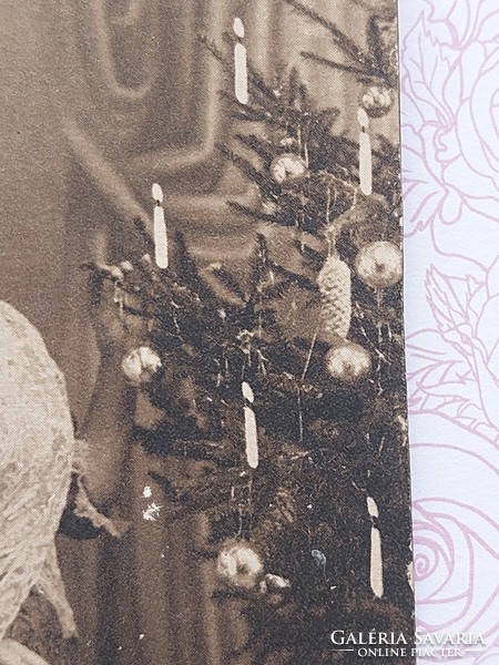 Régi karácsonyi képeslap 1919 fotó levelezőlap