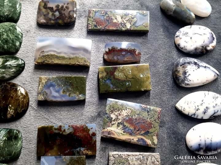 Real seraphinite merlinite cabochons and landscapes can be included in six jewelry !!