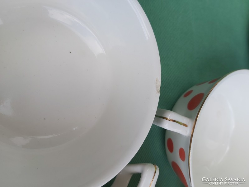 Gyűjtői ritka Gránit pöttyös levesescsésze szettek csésze nosztalgia csészék pettyes békebeli