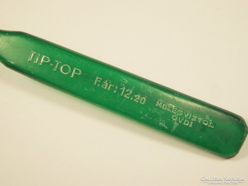 Retro TIP-TOP fogkefe - melegvíztől óvd - kezdeti időkből, nagy méretű, műanyag - 1960-as évekből