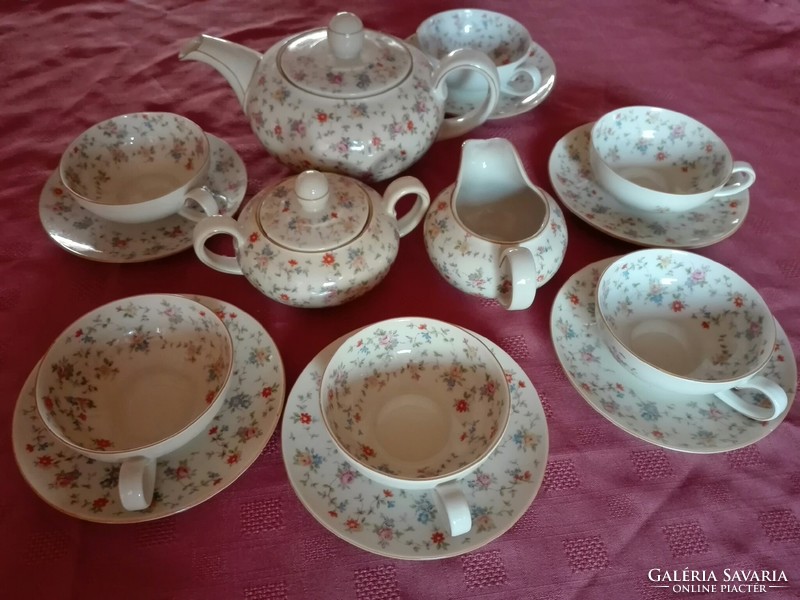 Gyonyoru very old bareuther 6-seater tea set 15', pcs.-Os