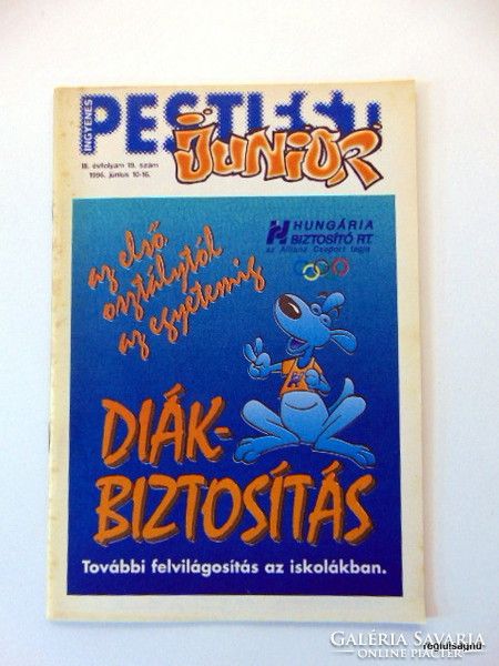 1996 június 10  /  PESTI EST junior  /  Szülinapi újság Ssz.:  19697