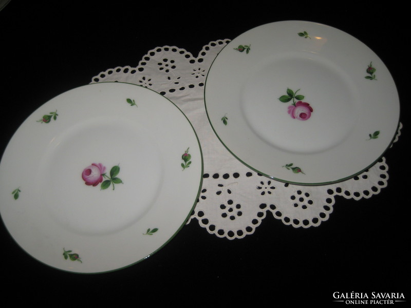 Old Herend, Viennese rose old marked plates 15 cm nice condition