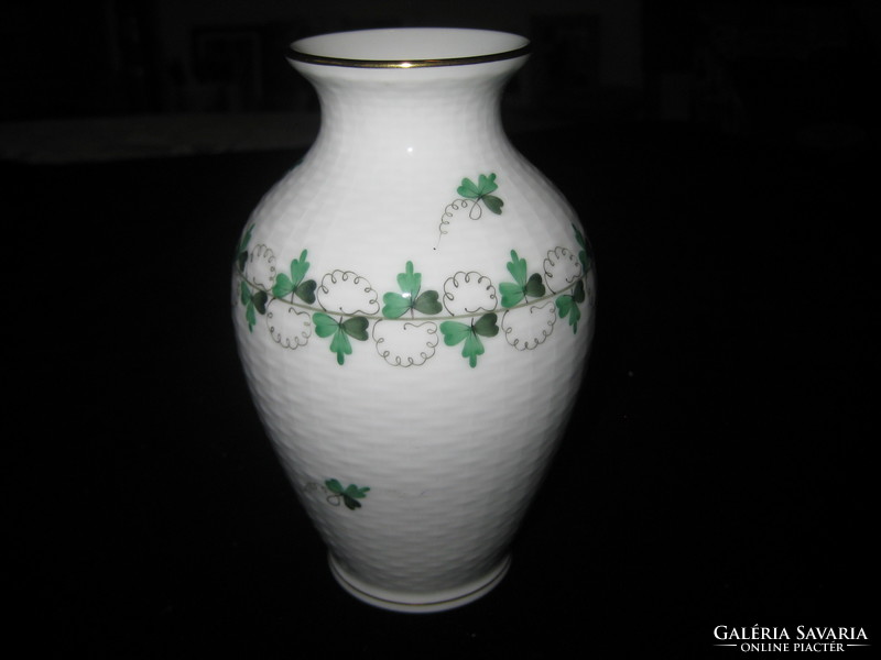 Herendi , petrezselymes , régi jelzéssel , kézzel festett  váza ,  19 cm    szép állapot