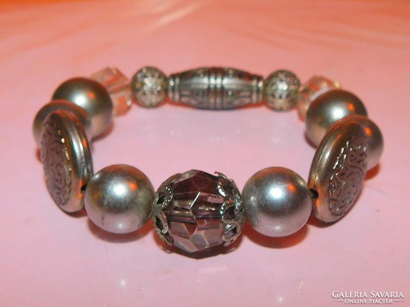 Ornate artistic beaded crystal ethnic vintage bracelet