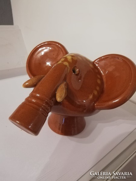 Glazed tile elephant