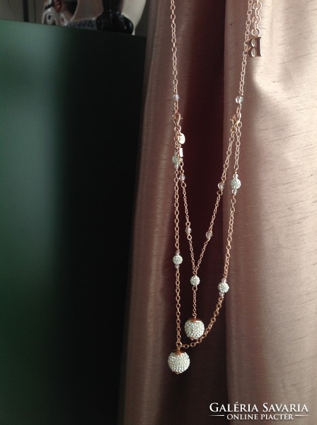 Italian boccadamo design gold plated silver necklace, earrings set