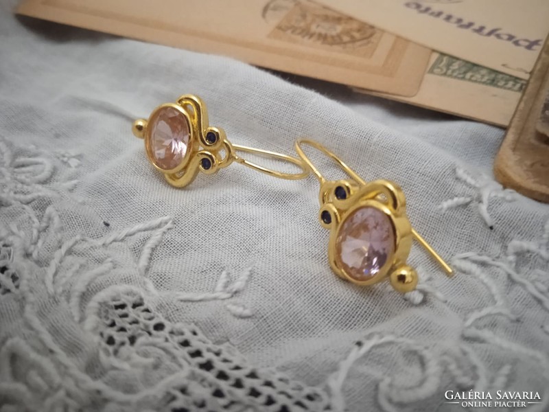 Gold-plated French earrings,