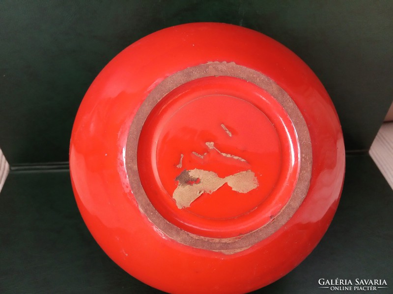 Zsűrizett retro iparművészeti gömb váza