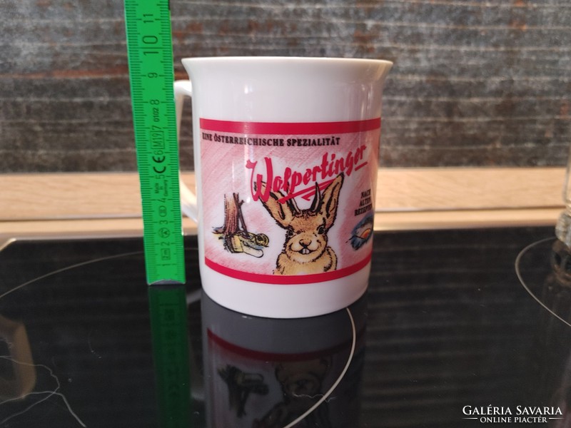 German bunny hunter mug with glass rarity