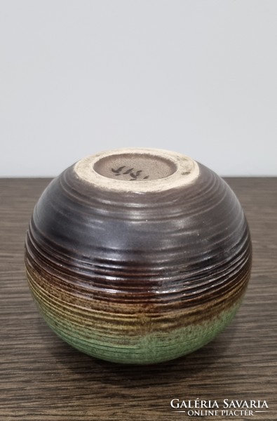 Marked handicraft ceramic vase - a modern piece from the 70's