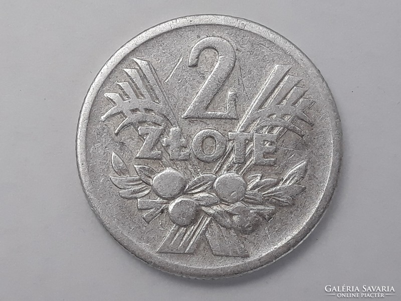 Lengyelország 2 Zloty 1958 érme - Lengyel 2 ZL 1958 külföldi pénzérme