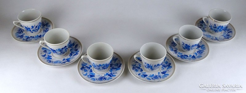 1H749 Régi hat személyes kínai porcelán kávéscsésze készlet