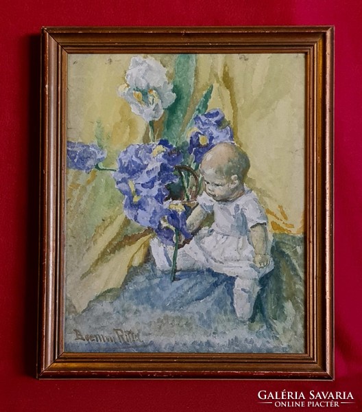 Boemm Ritta (1868 - 1948) : Csendélet babával