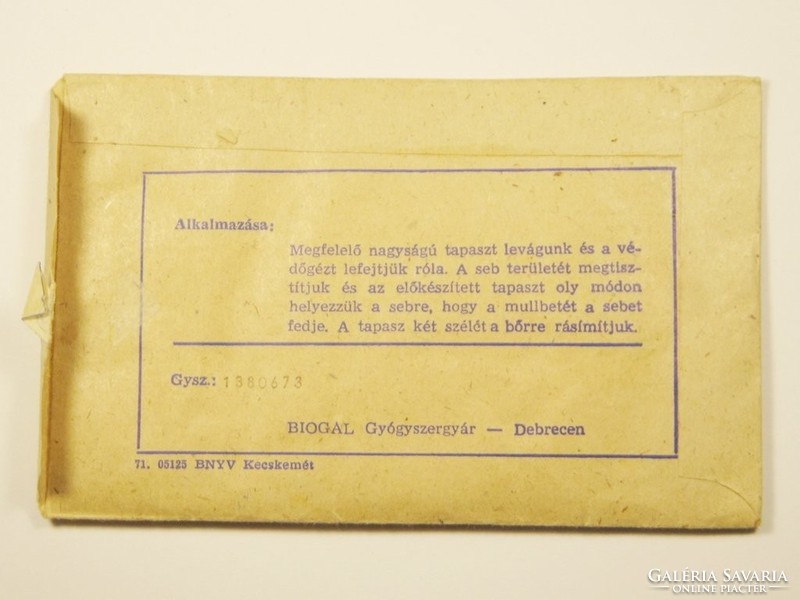 Retro chinoplast quick release paper sachet bag - biogal pharmaceutical factory in Debrecen - 1970s