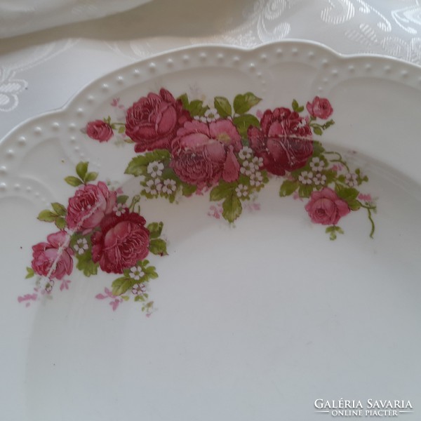 Zsolnay beaded rose plate