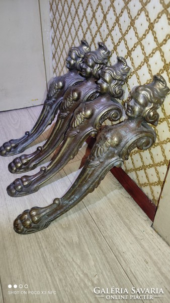 Antique empire empire bronze woman shaped table furniture legs four pieces in one