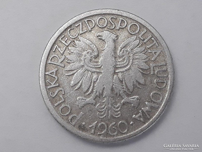 Lengyelország 2 Zloty 1960 érme - Lengyel 2 ZL 1960 külföldi pénzérme