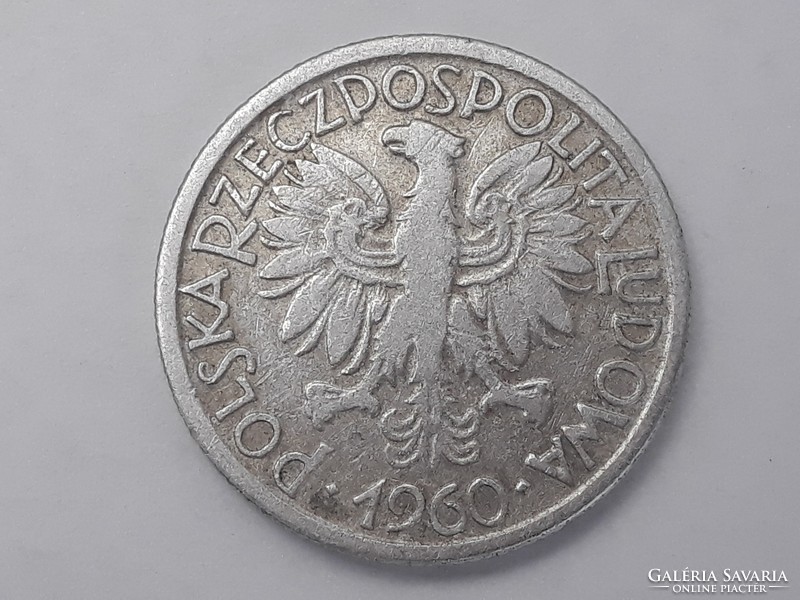 Poland 2 zloty 1960 coin - Polish 2 zl 1960 foreign coin