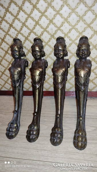 Antique empire empire bronze woman shaped table furniture legs four pieces in one