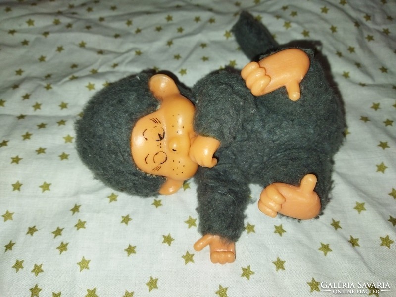 Retro plush monchi doll 17cm old toy monchhichi monci