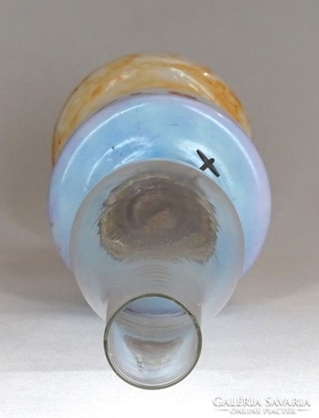 1F580 antique tinted hand painted glass kerosene lamp with cylinder