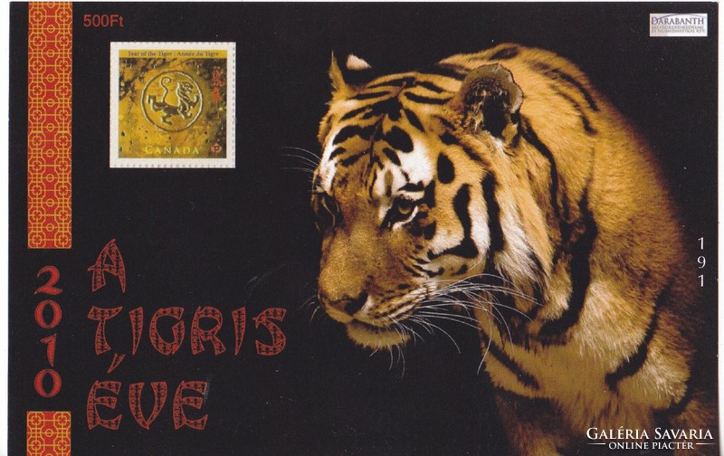 Hungary commemorative card 2010 is the year of the tiger