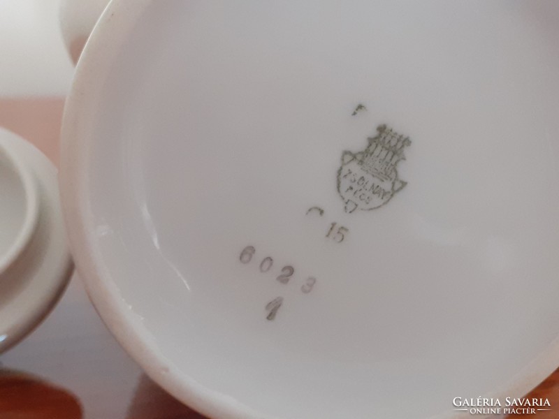 Régi Zsolnay kávés kanna art deco jelenetes porcelán kiöntő
