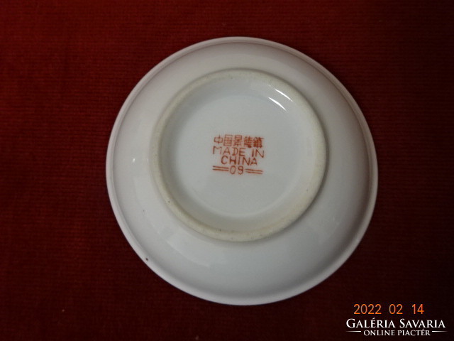 Chinese porcelain small plate, diameter 10.2 cm. He has! Jókai.