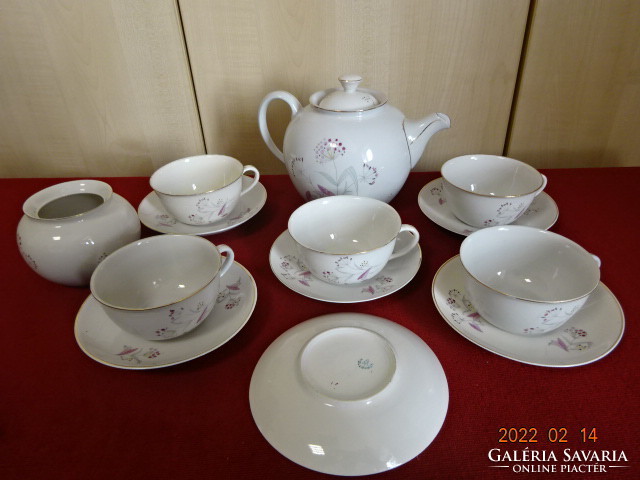 Hollóház porcelain tea set for five people, 13 pieces. He has! Jókai.