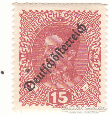 Ausztria forgalmi bélyeg "Deutschösterreich" felülnyomással 1918