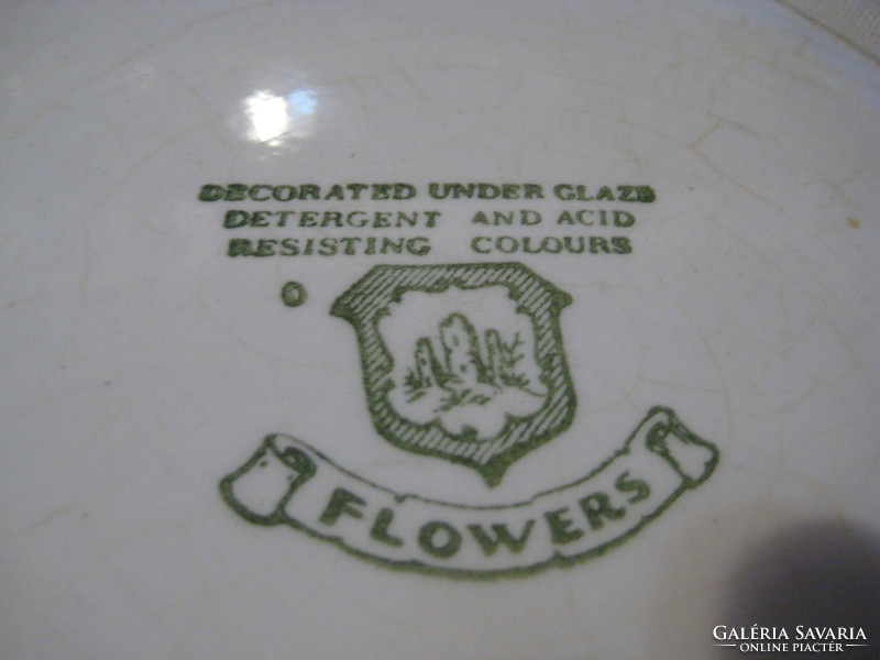 Angol  dísztányér   FLOWERS    az ötvenes évekből , 24,2  cm