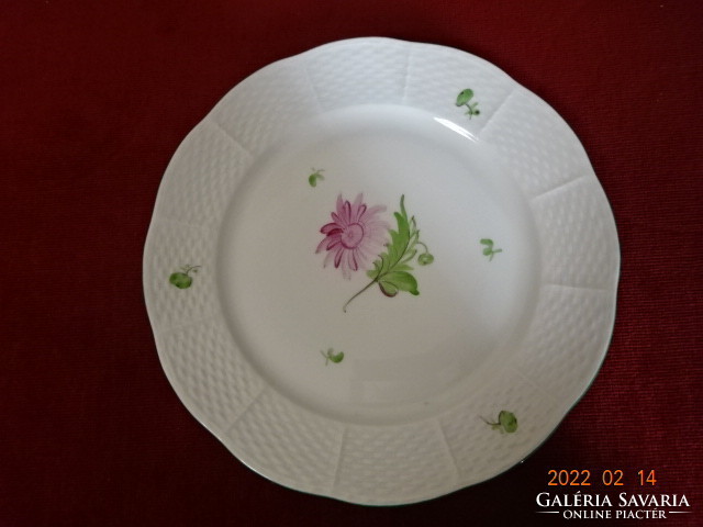 Herend porcelain flat plate with green border, six pieces. He has! Jókai