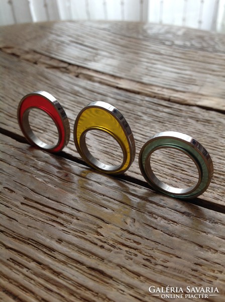 Swatch brand colored steel ring with steel decoration