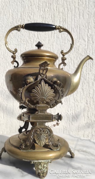 Gyönyörű antik 1800-as évek Szamovár, teafőzö,19.szàzad! vastag anyag mester jegyes, Oroszlán