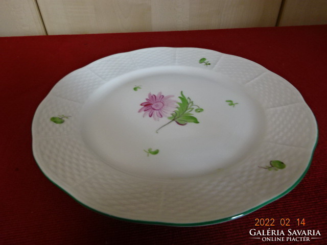 Herend porcelain flat plate with green border, six pieces. He has! Jókai