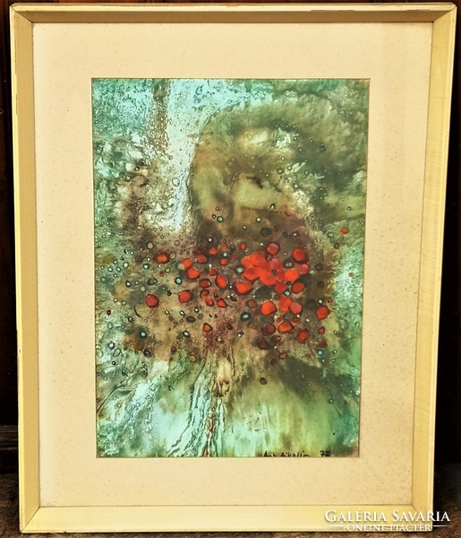 Rock flower of Ágh ajkelin (1907 - 1995) iii. C. Picture gallery painting with original guarantee !!