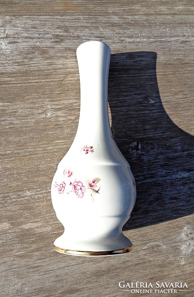 Kézzel festett, virágos, Aquincumi porcelán váza