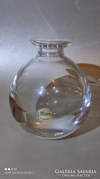 Art Deco MOSER Rudolf Eschler Culbuto üveg dekantáló palack 1930-as évek Csehszlovákia jelzett