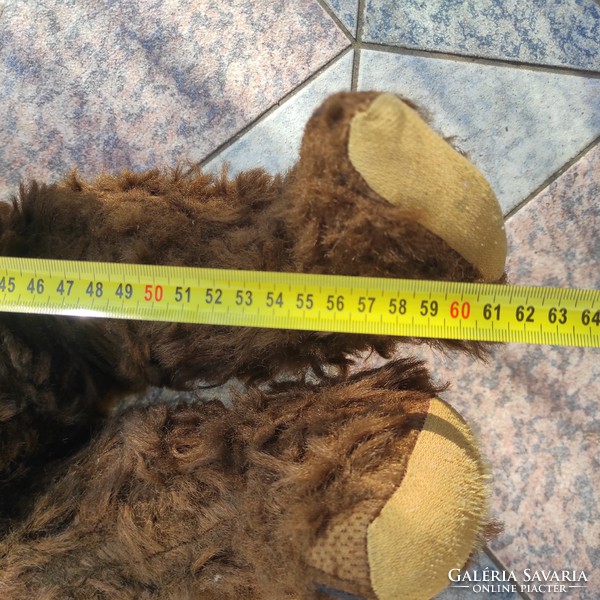 Antique large 59 cm! Teddy bear teddy, teddy bear with long hair lovely face glass eyes! Bar