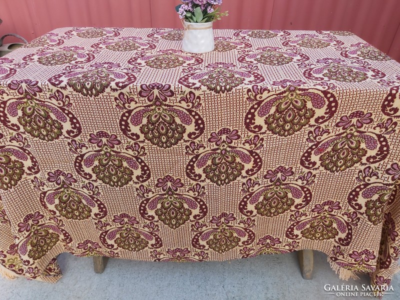 Gyönyörű nagyméretű virágos terítő szövött jellegű asztalterítő nosztalgia Gyűjtői Falusi abrosz