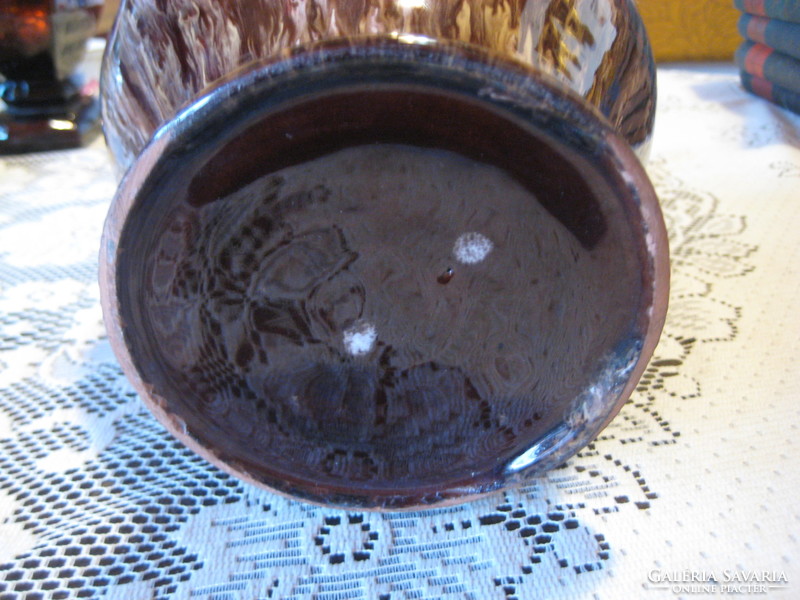 Lévai, Mezőtúr, very beautiful, continuous glazed vase, 24 cm