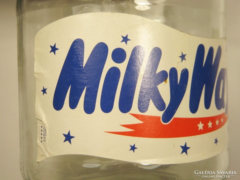 Retro paper labeled mason jar - milky way - from the 1990s